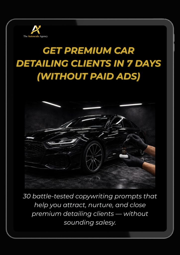 premium car detailing copy writing